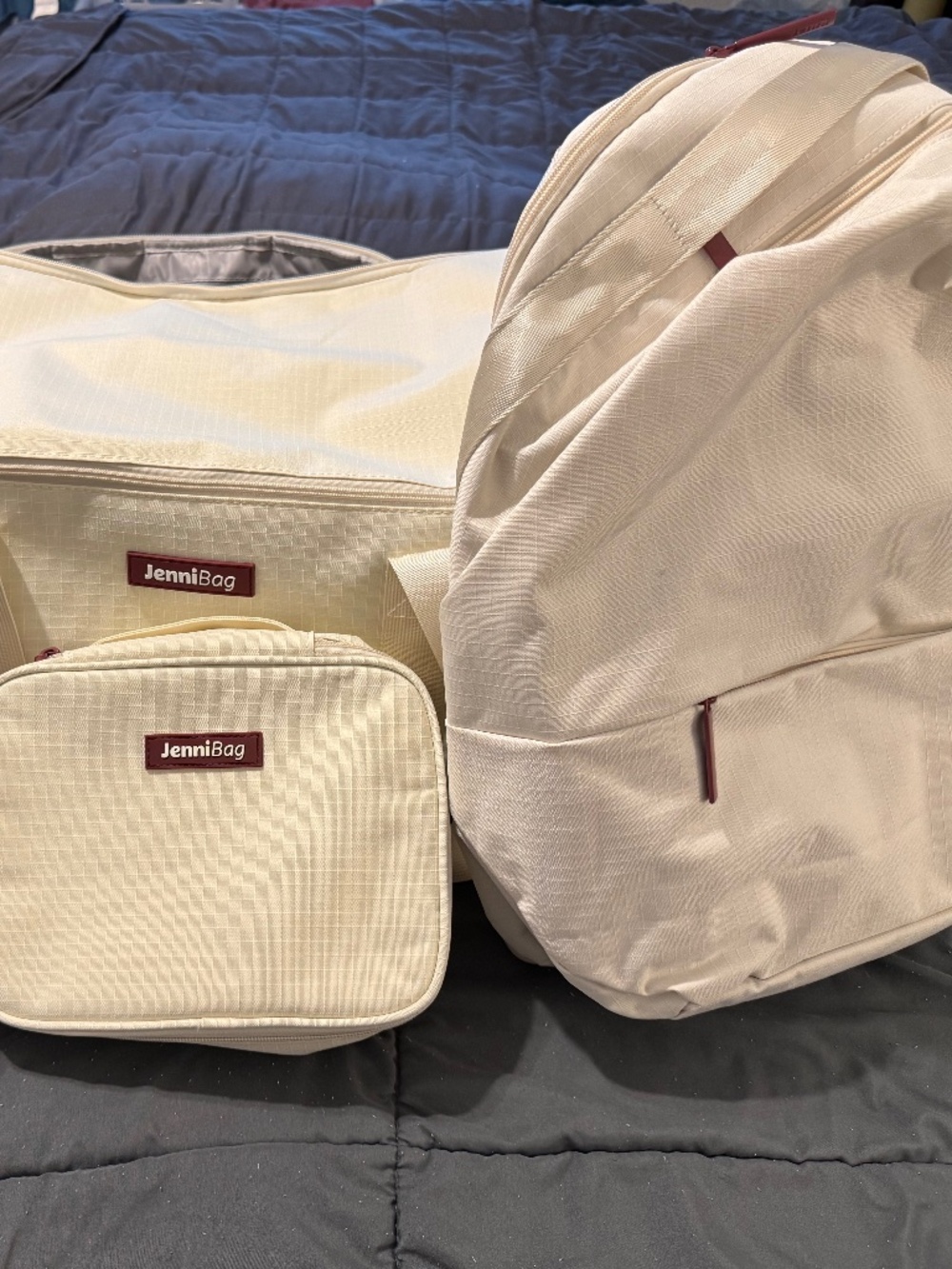 JenniBag Travel Set - Roller Bag, Backpack, and Toiletry Bag